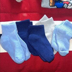 Set of Blue and Gray Baby Socks